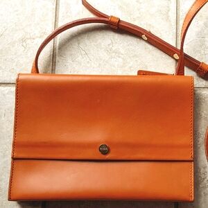 Shinola Detroit Accordion Crossbody Leather Purse